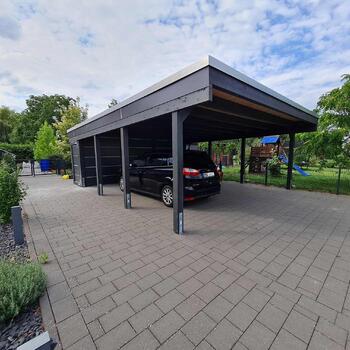 Carport mit HPL Abstellraum